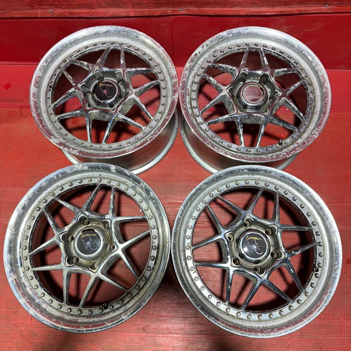 社外ホイール18インチ×8J＋38 PCD139.7/6穴ホイール 18インチ×8J OFF+38 6穴 PCD139.7 CB110 マットブラック てっ