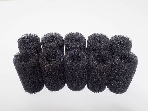 【送料無料】ストレーナー スポンジ 10個 約8cm、穴径2cm スポンジフィルター 即決 シュリンプ・メダカ・グッピー水槽のろ過用に