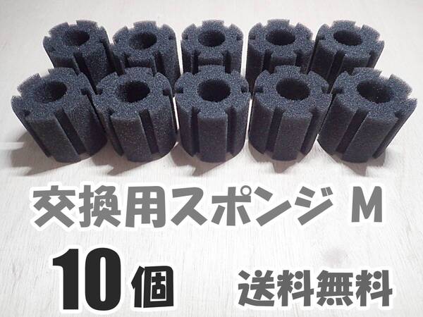 【送料込】スポンジフィルター 交換用 円柱スポンジ 10個 XY-180用 新品 即決 シュリンプ・グッピー・メダカ・金魚水槽のろ過用に
