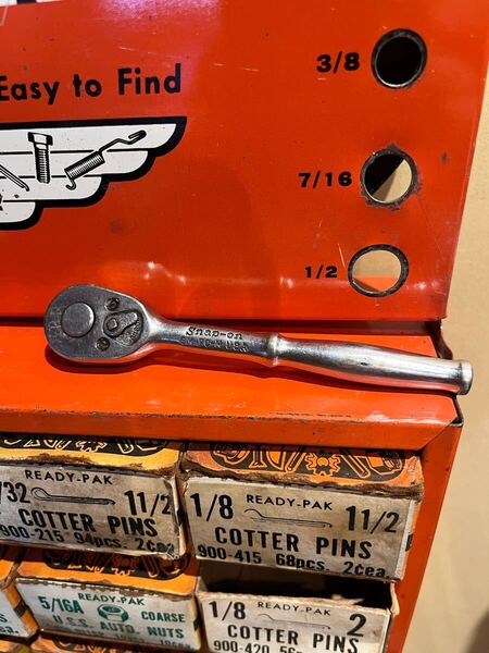 1958年製ビンテージ スナップオン1/4ラチェットハンドル GM-70-M Snap-on旧ロゴ1950’s made in usa