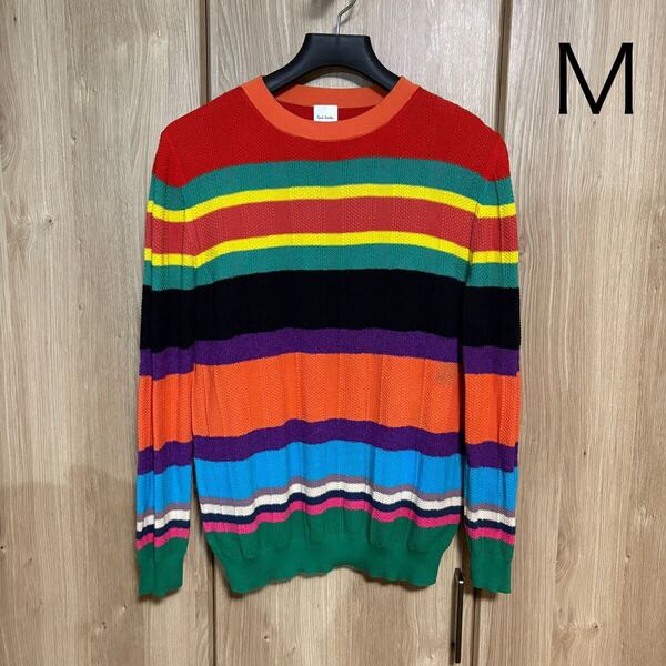 1034 paul smith ポールスミス ボーダークルーネックニット セーター M