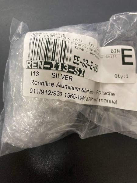 RENNLINE ポルシェ用シフトノブ SKU# I13 シルバー