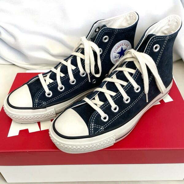 レア 1回着極美品 日本製 コンバース スエード オールスターJ HI Cut ネイビーブルー Made in Japan Converse Suede Allstar ハイカット