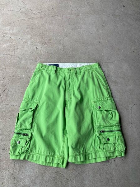 90's Polo by Ralph Lauren VINTAGE OVERSIZED GREEN CARGO SHORTS ポロ ラルフローレン ビンテージ パンツ カーゴ ショートパンツ