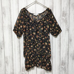 KLEIN PLUS クランプリュス サイズ38 花柄 シアー チュニック