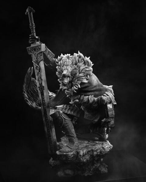 1/6 ブライヴ ELDEN RING 未塗装未組立 フィギュア ガレージキット ガレキ 高精細 全高39cm ゲームキャラ 狼 人気ゲーム 巨大