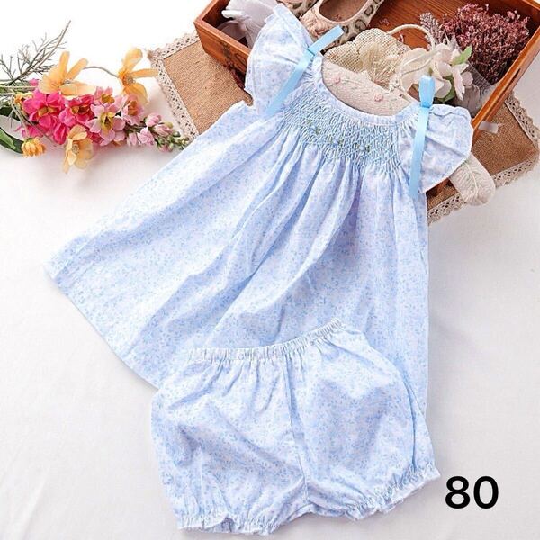 新品 ピンク上下セット ベビー服 子供服 半袖 スモッキング ワンピース メゾピアノ ファミリア アマイアキッズ ボンポワン 好きな方