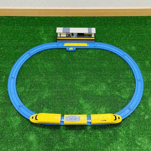 プラレール レイアウト スタートデビューセット 923形ドクターイエロー 直線レール 曲線レール セット 車輪ゴム新品付け替え済 清掃済