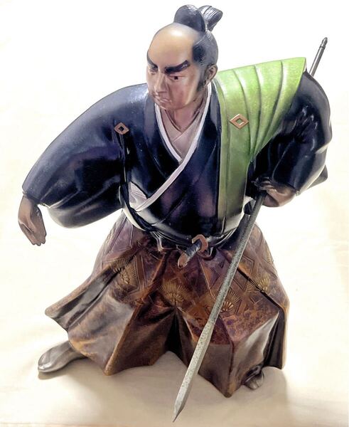 金属工芸品 銅製鋳物 黒田武士像 置物 オブジェ フィギュア