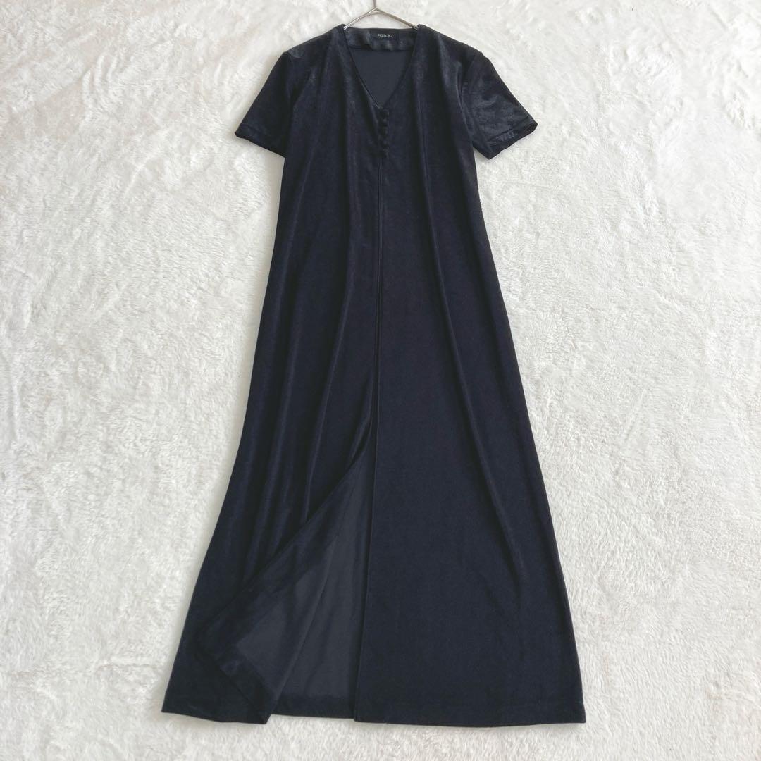 美品 インゲボルグ 総かぎ編み ロング カーディガン グレー 美品 インゲボルグ 総かぎ編み ロング カーディガン グレー