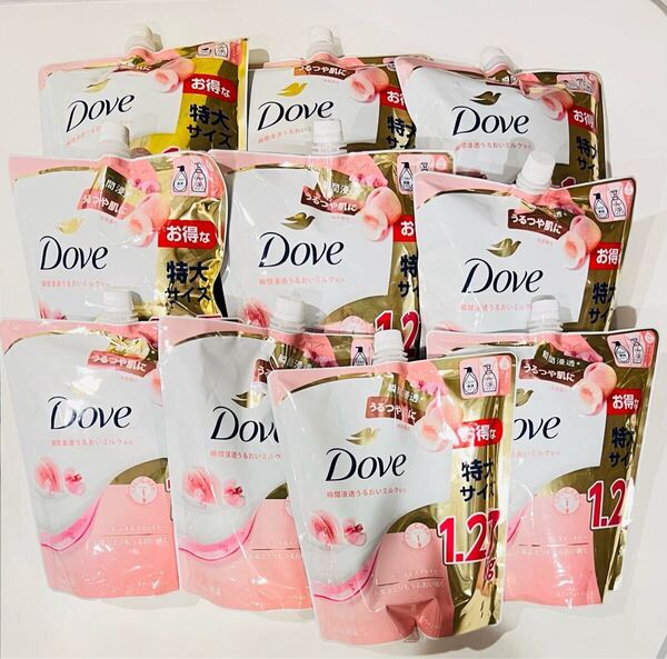 【大容量】Dove(ダヴ)ボディソープ ピーチ&スイートピー (ボディウォッシュ) 詰替え用 大容量 1270g