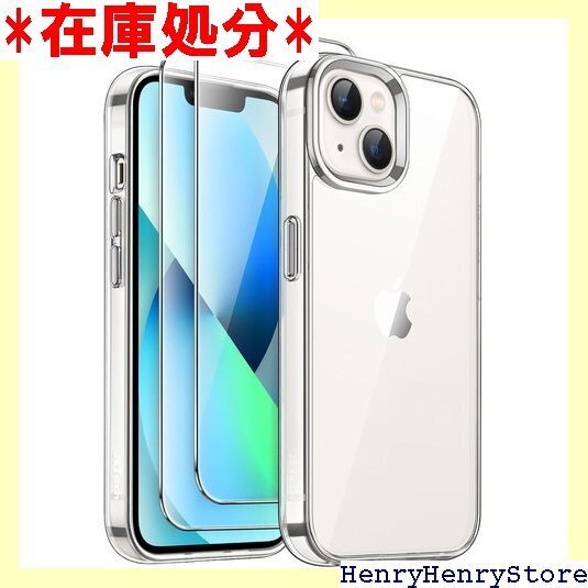 JETech 3 in 1 iPhone 13 6.1 ム付き 黄ばまない 耐衝撃バンパー スマホカバー クリア 1956