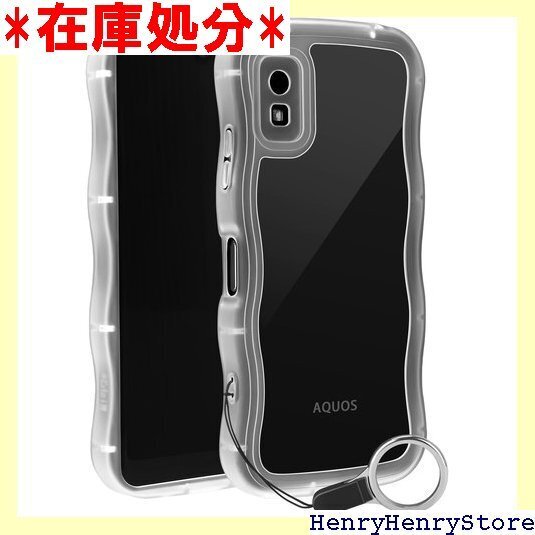 AQUOS wish3 ケース クリア ウェーブ SH wish3 ストラップホール付き Wish 3-クリア 2145