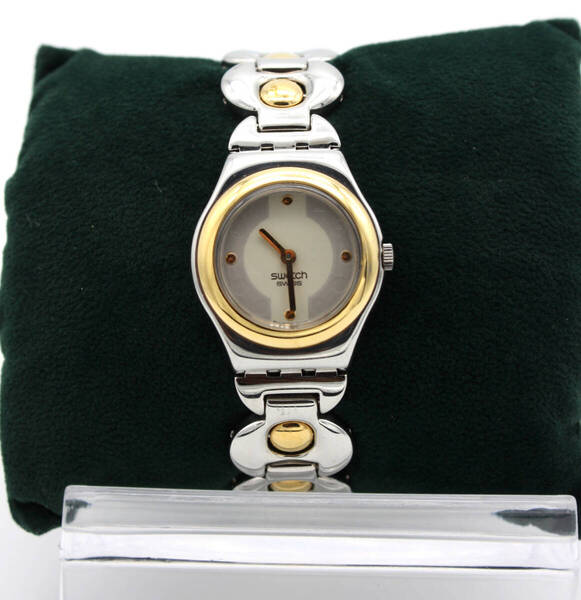 ◎美品 電池交換済 SWATCH スウォッチ IRONY アイロニー ドレスウォッチ 腕時計 シルバー×ゴールド
