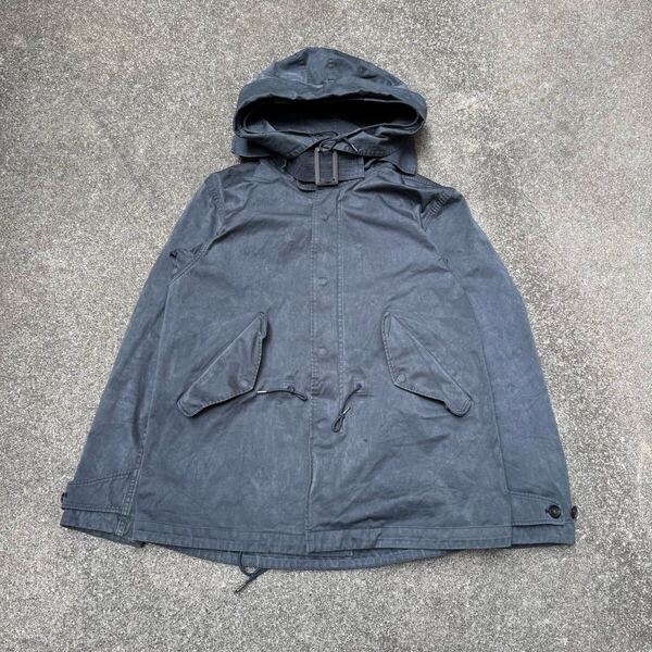 高品質 イタリア製 Ten-C Short Parker ミリタリー ジャケット グレー ヴィンテージ マウンテンパーカー モッズコート 撥水 57 M相当