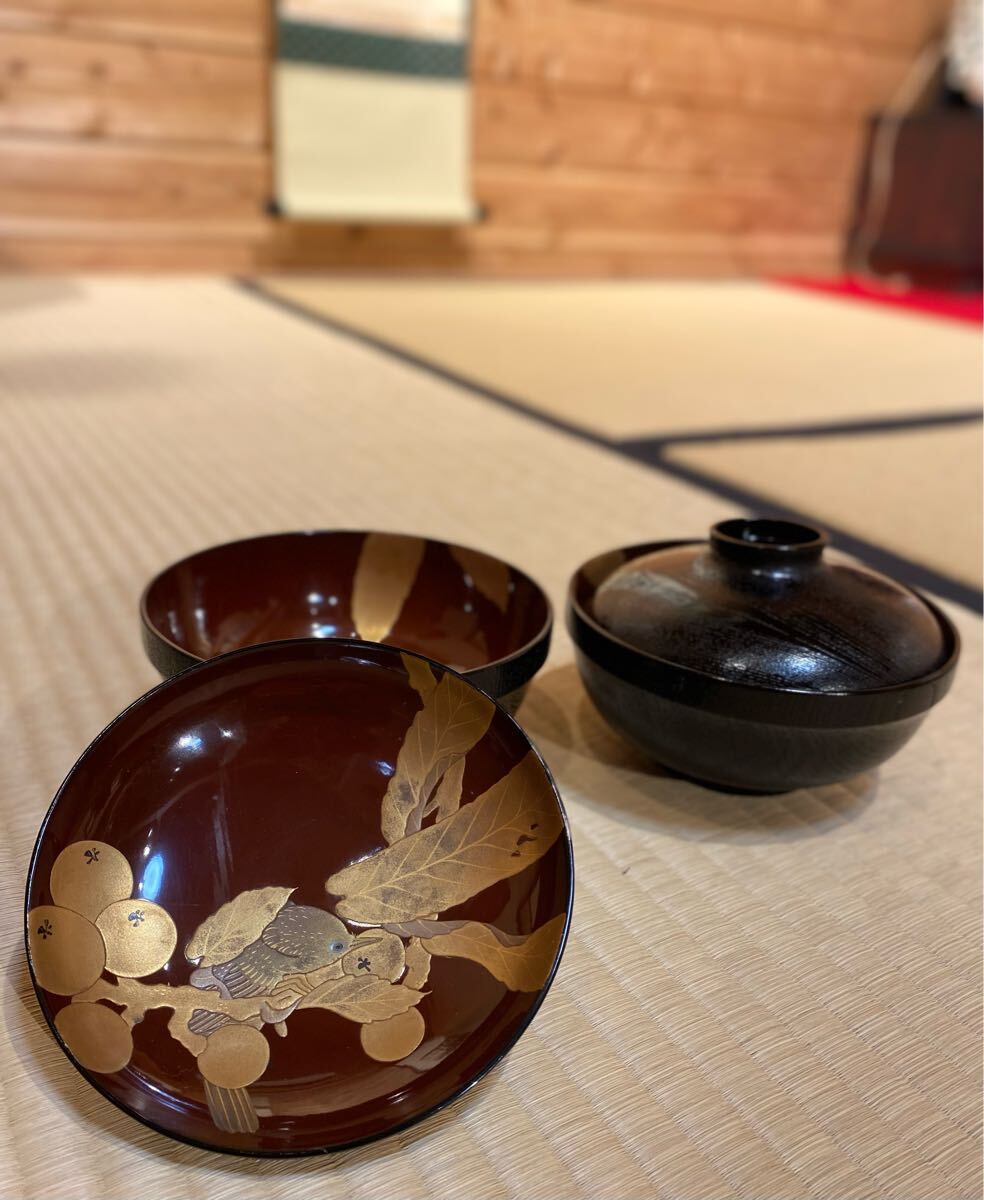 本金蒔絵御吸物椀 十客