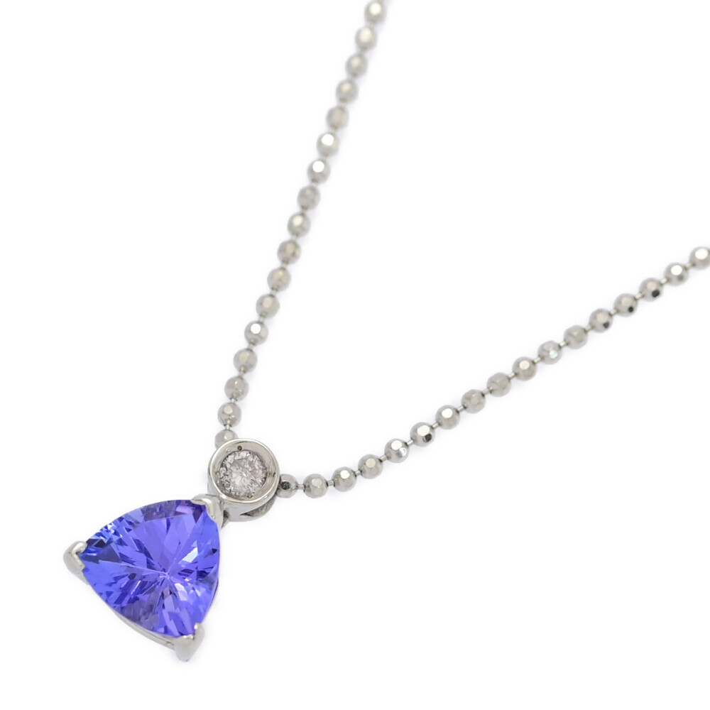 Pt タンザナイト ダイヤモンド ペンダントネックレス 1.58ct D0