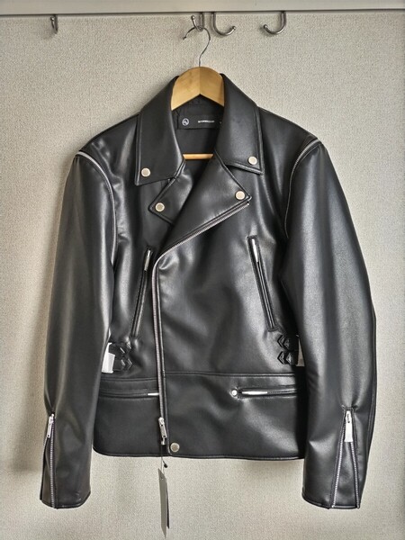 【新品】GU×UNDERCOVER 2WAYライダースジャケット Sサイズ ブラック 黒 ダブル レザータッチ ジーユー アンダーカバー 限定 ユニクロ