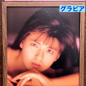 額装品★南野陽子⑤①グラビア★これはときめかずにはいられない★当時印刷物★色紙サイズ額入り★スケバン刑事Ⅱ★吐息でネット★送料込み