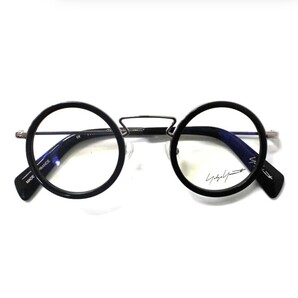 公式ボックス EAN付属 69000円相当 YOHJI YAMAMOTO メガネフレーム 眼鏡 ヨウジヤマモト 1003 613 フランス製 ブランド 丸型 黒 メンズ