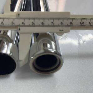 24cm 空冷VW 2個セット ペア ストレート テールパイプ マフラー チップ メッキ バス ギア T2 T1 T3 T4 ワーゲン ビートル パイプ VW 空冷