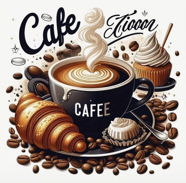 ダイヤモンドアート クロワッサン コーヒー カップケーキ