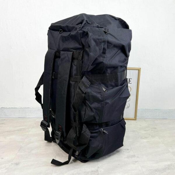 【新品】超大容量 100L リュックサック 黒 キャンプ 登山 旅行 アウトドア 大きめ 多機能 バッグ TE23