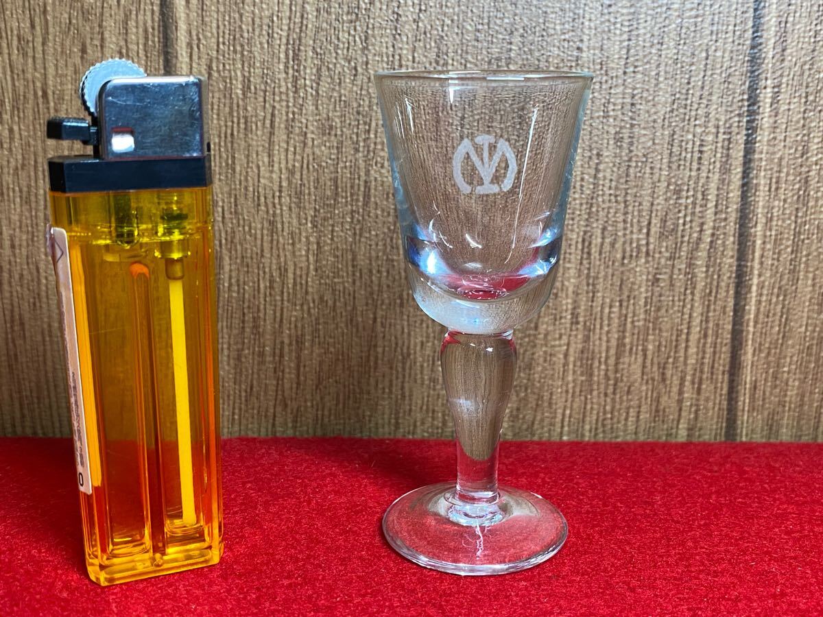 骨董 時代ガラス プレスガラス 刻印あり 満州電鉄 取手付き