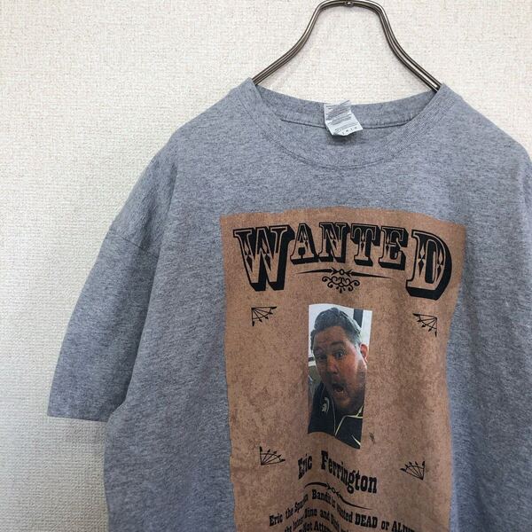 ギルダン tシャツ プリント グレー 人物 アメリカ古着 L 691
