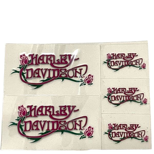 ハーレー ギャル 可愛い女子 Harley-Davidson ハーレーダビッドソン ローズ 薔薇 デカール シール 防水 転写 ハーレー女子 シール USA