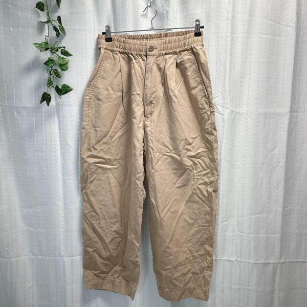 【ユニクロ UNIQLO】 イージーワイドフィットパンツ (S) ベージュ