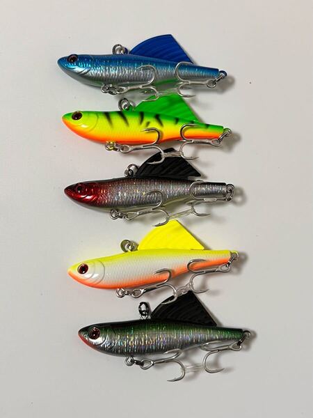 No.205 バイブレーション 14g フィッシング シーバス ヒラメ マゴチ 青物 5個セット シンキングルアー