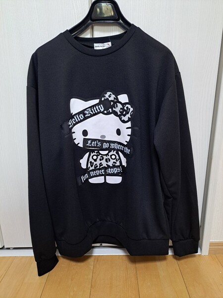 【新品】ハローキティ ヒョウ柄プリントクルーネックスウエット Mサイズ サンリオ