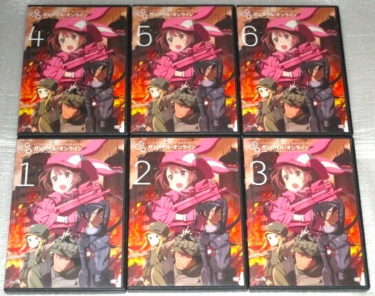【即決DVD】ソードアート・オンライン オルタナティブ ガンゲイル・オンライン 全6巻セット 時雨沢恵一 黒星紅白