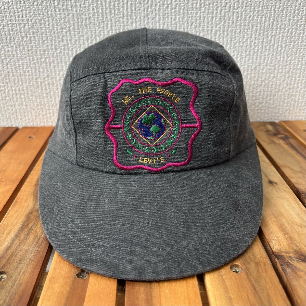 90s ☺︎古着 レア ロングビルキャップ スエード レザー 無地