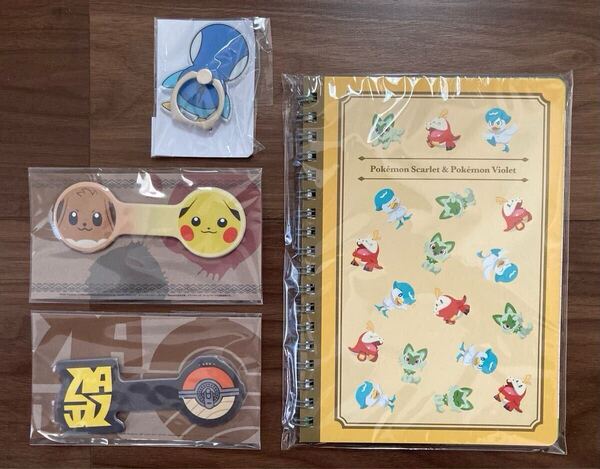ポケットモンスター B6リングノート★ケーブルホルダー(2個)★スマートフォンリング★ポケモン