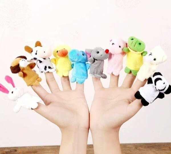 指人形 HANAKO 動物 10点セット 知育玩具 読み聞かせ 保育 ハンドメイド 布製品