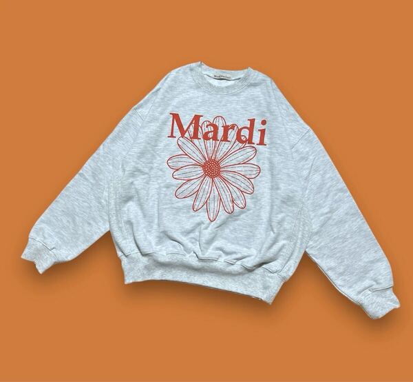 Mardi Mercredi マルディメクルディ フラワー ロゴ スウェット F