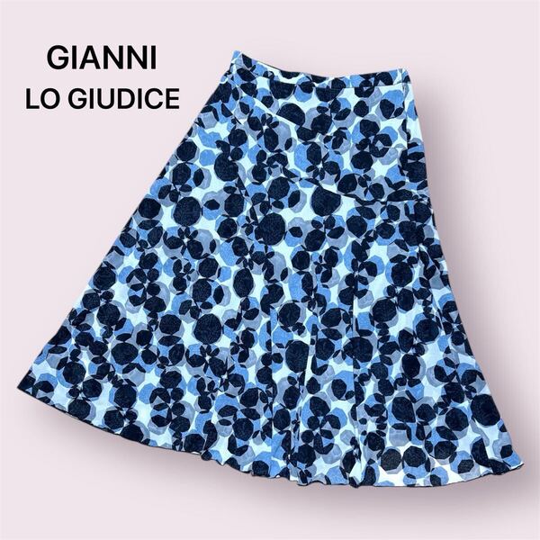 GIANNI LO GIUDICE 総柄 42サイズ ロング スカート イトキン