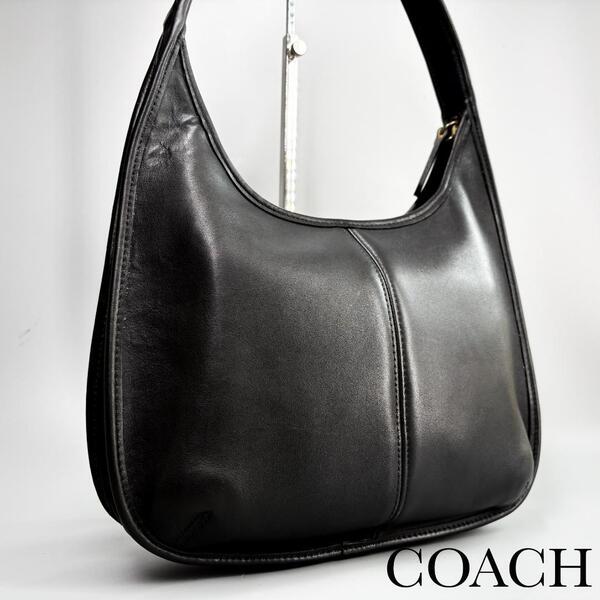 美品・希少モデル COACH オールドコーチ エルゴ ショルダーバッグ ワンショルダー 9025 ハンドバッグ ブラック レザー