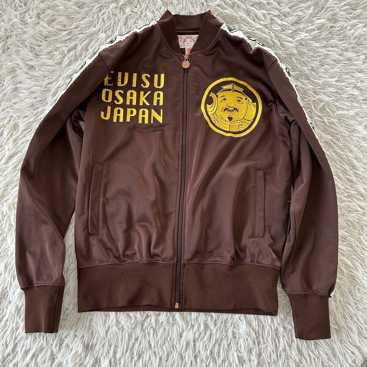 美品 エヴィス EVISU ジャケット 月桂樹 ジャージ かもめ 刺繍 美品 エヴィス EVISU ジャケット 月桂樹 ジャージ かもめ 刺繍