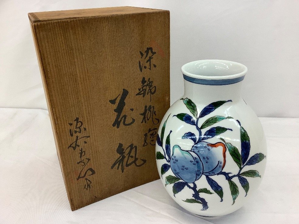 Yahoo!オークション -「源右衛門 花瓶」(染錦) (伊万里、有田)の Yahoo!オークション -「源右衛門 花瓶」(染錦) (伊万里、有田)の