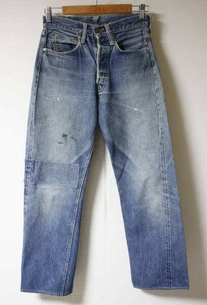 【50s ビンテージ】LEVI'S(リーバイス)◆501XX 革パッチ 銅リベット 片面タブ W29