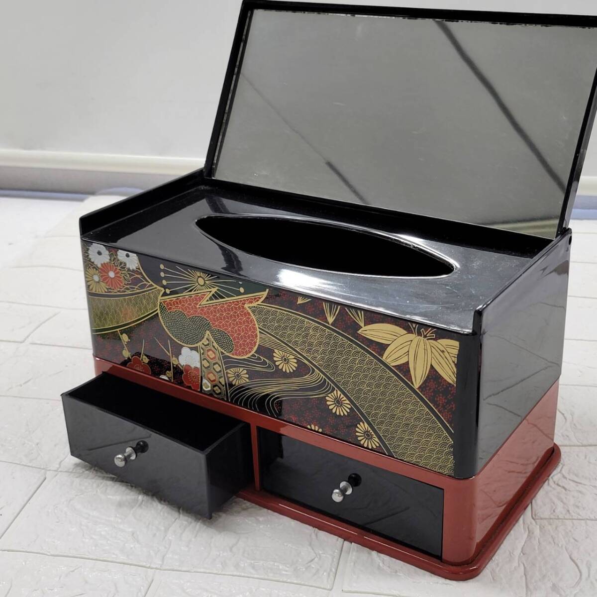 希少 昭和レトロ アンティーク POLA コットン ティッシュケース 新品