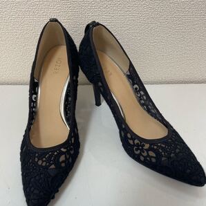 REZOY レース ポインテッドトゥ ハイヒール 黒 サイズ23.5cm