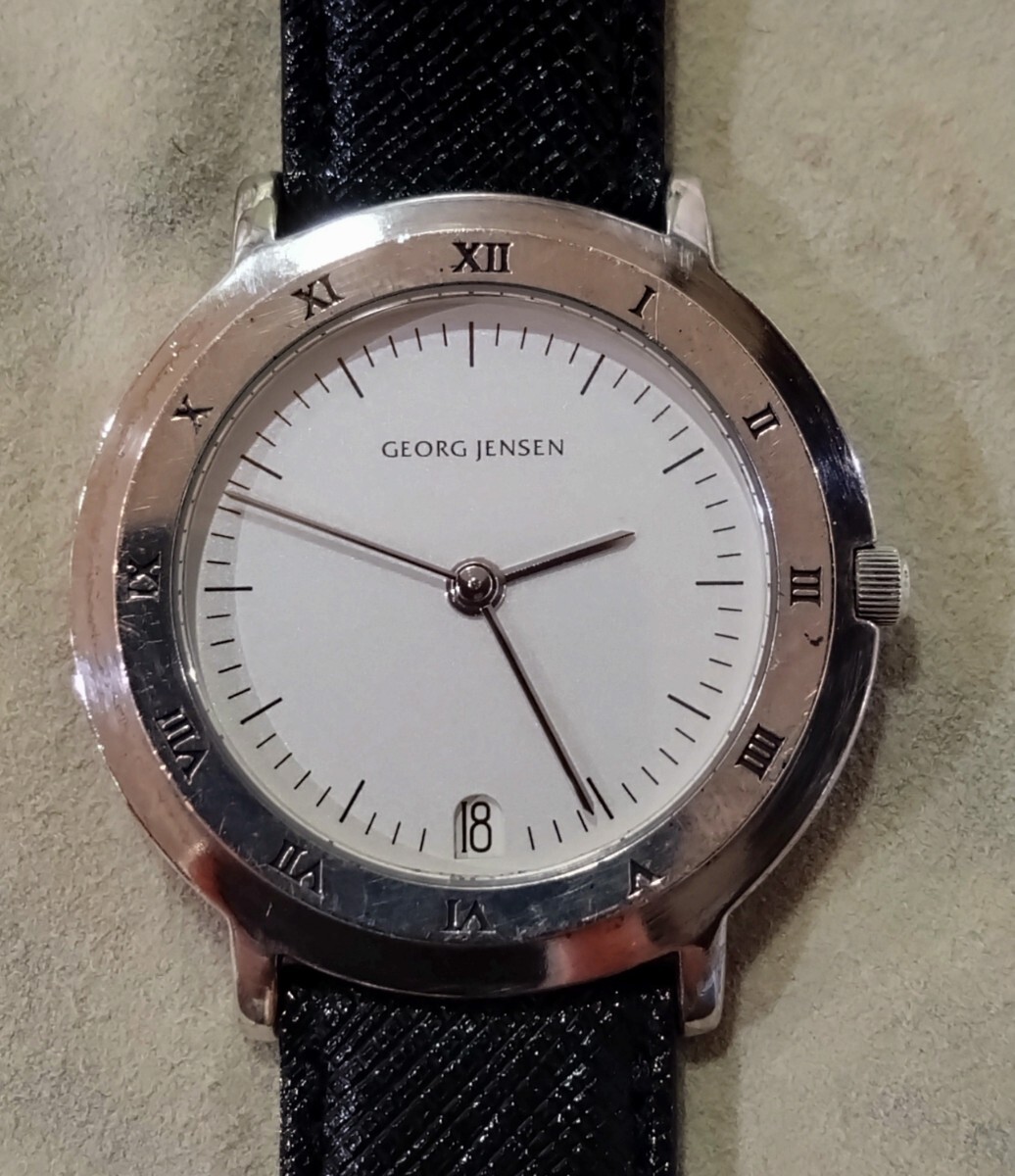 【美品・稼働品】ジョージジェンセン  925 自動巻き Yahoo!オークション -「ジョージジェンセン 時計 自動」の落札