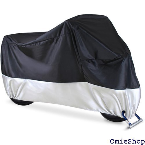 Ohuhu バイクカバー 300D厚手 バイクカバー 飛び防止 収納袋付き 245x105x125cm XXL 14045
