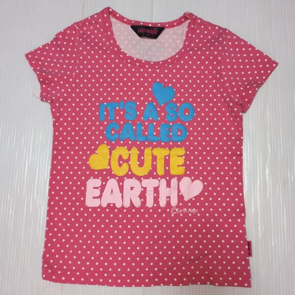 130★アースマジック★ロゴプリント!ドット柄Tシャツ★
