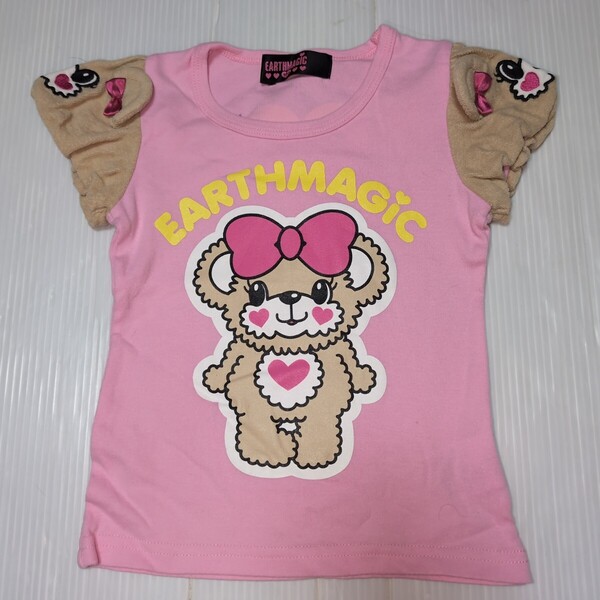 100★アースマジック★マフィーちゃん袖もかわいい!プリントTシャツ★