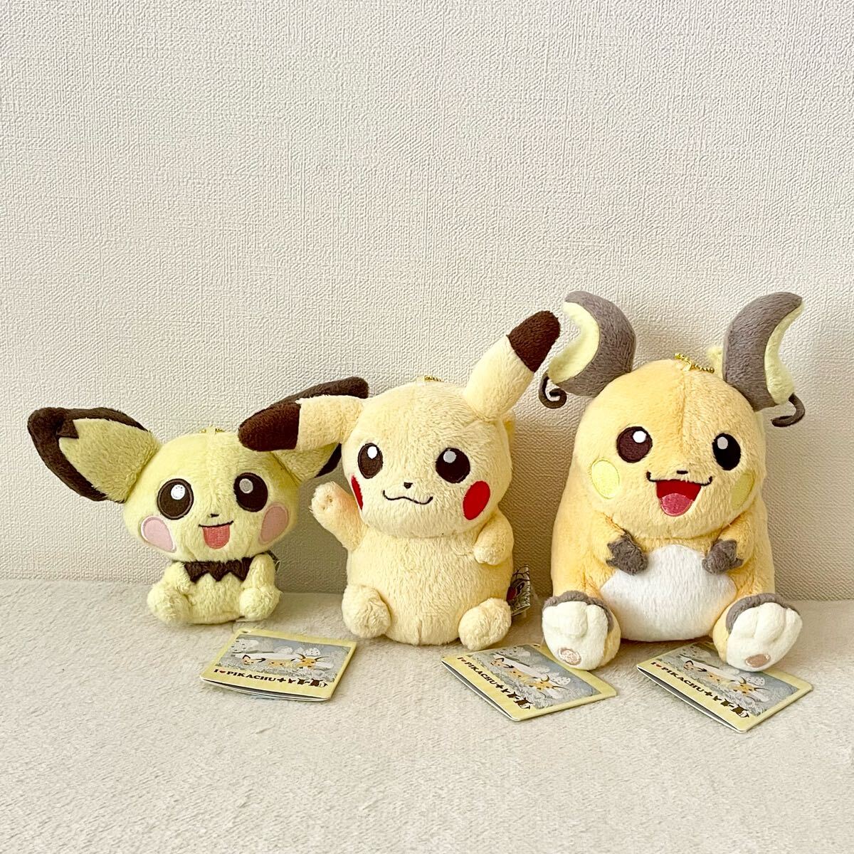 I LOVE PIKACHU ＋ マスコット 付 ストラップ 全3種 未開封